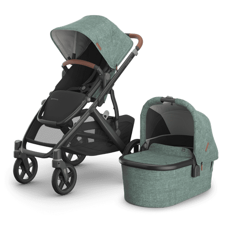 **DAMAGED BOX** UPPAbaby Vista V3 Stroller with Bassinet - Gwen (Green Melange/Carbon)