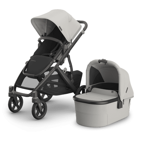 BABY EXPO - UPPAbaby Vista V3 Stroller with Bassinet - Savannah (Pearl Gray Jacquard/ Carbon)