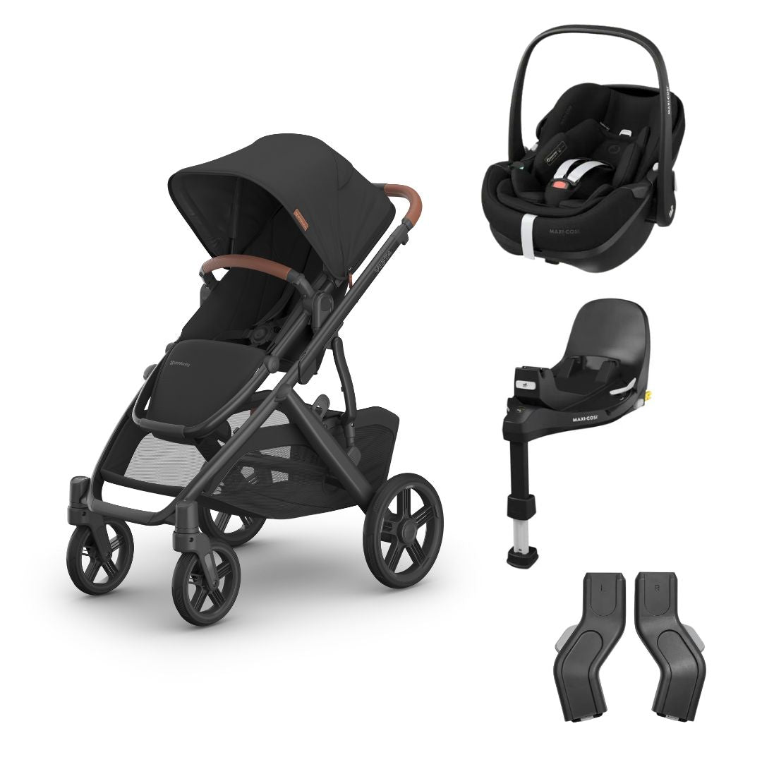 uppababy vista base UPPAbaby VISTA V3 Stroller Newborn Bundle and Maxi Cosi 360 Pro 2. – Hatch Baby & Child