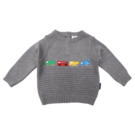 Korango Trucks Embroidered Sweater Charcoal