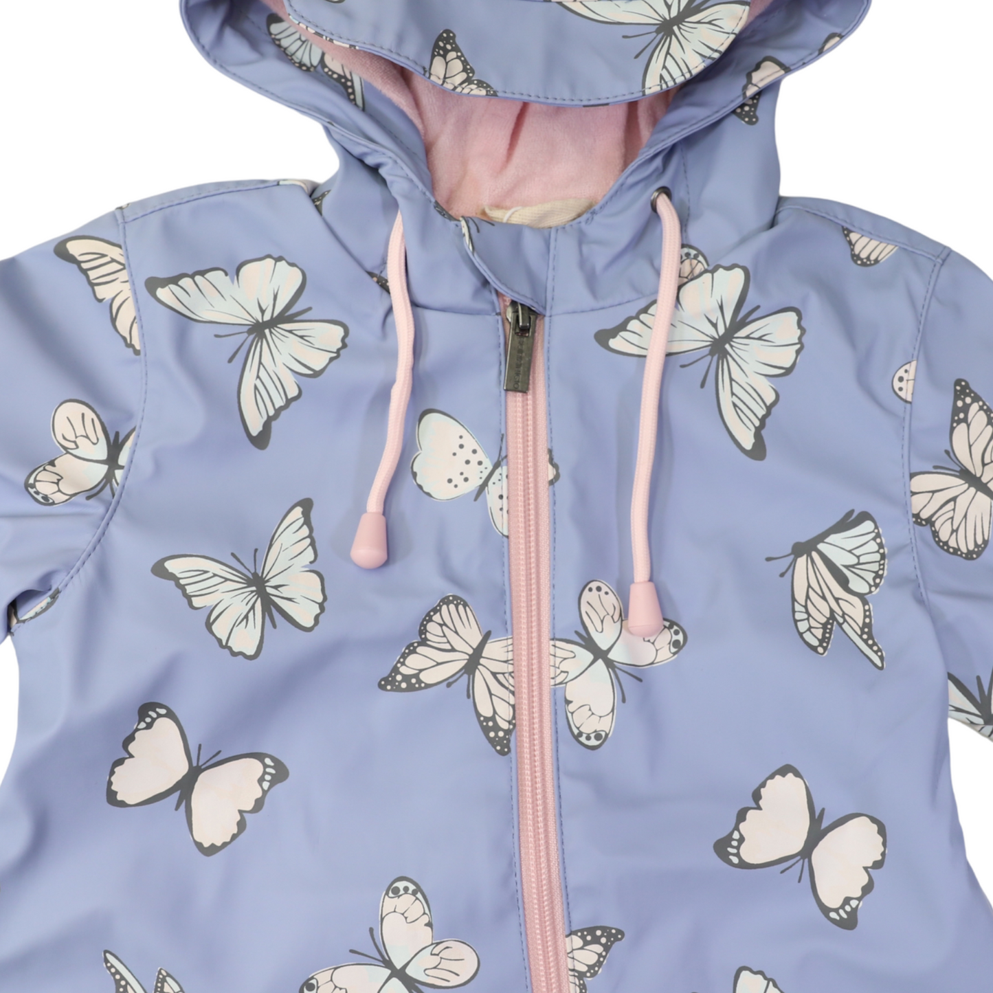 Korango Butterfly Colour Change Terry Towelling Lined Zip Rain Suit Blue Heron
