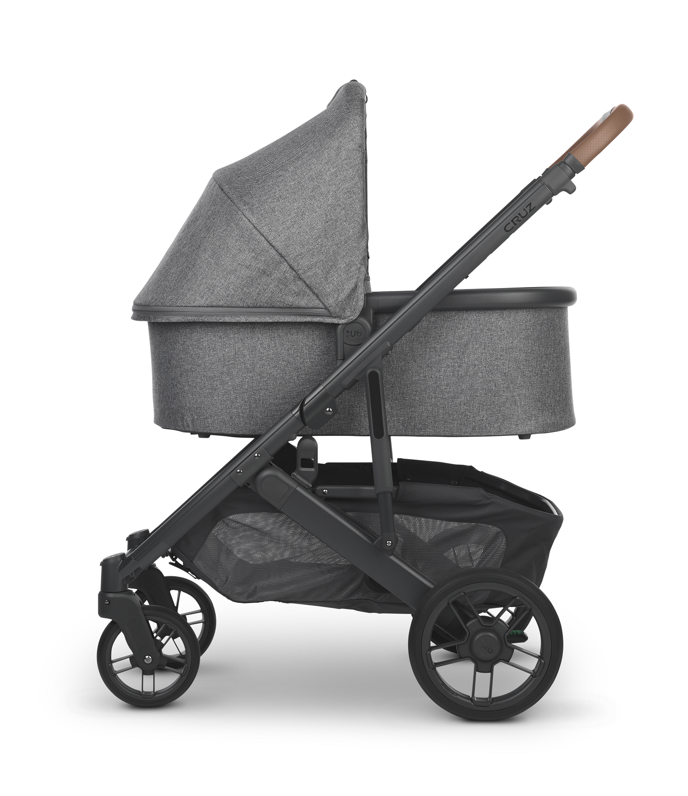 UPPAbaby Cruz V2 - GREYSON (Charcoal Melange Fabric + Carbon Frame + Chestnut Leather)