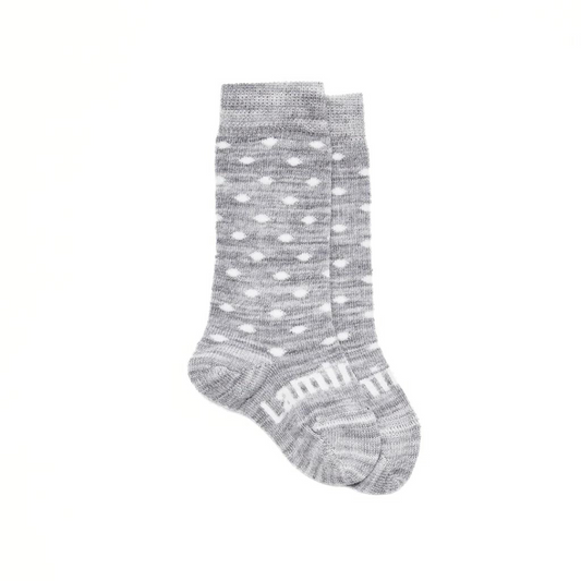 Lamington Merino Wool Knee High Socks - Snowflake