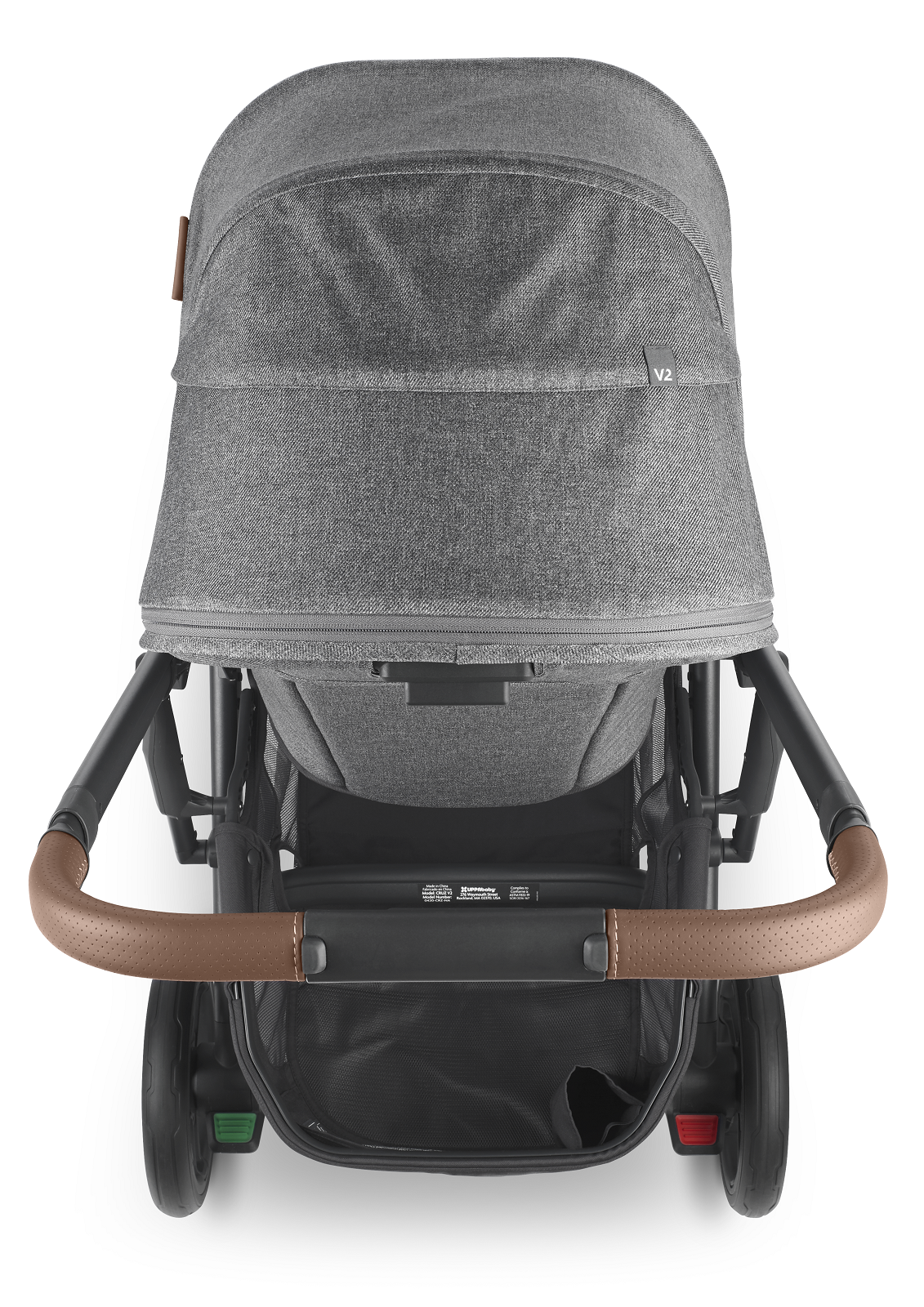 UPPAbaby Cruz V2 - GREYSON (Charcoal Melange Fabric + Carbon Frame + Chestnut Leather)