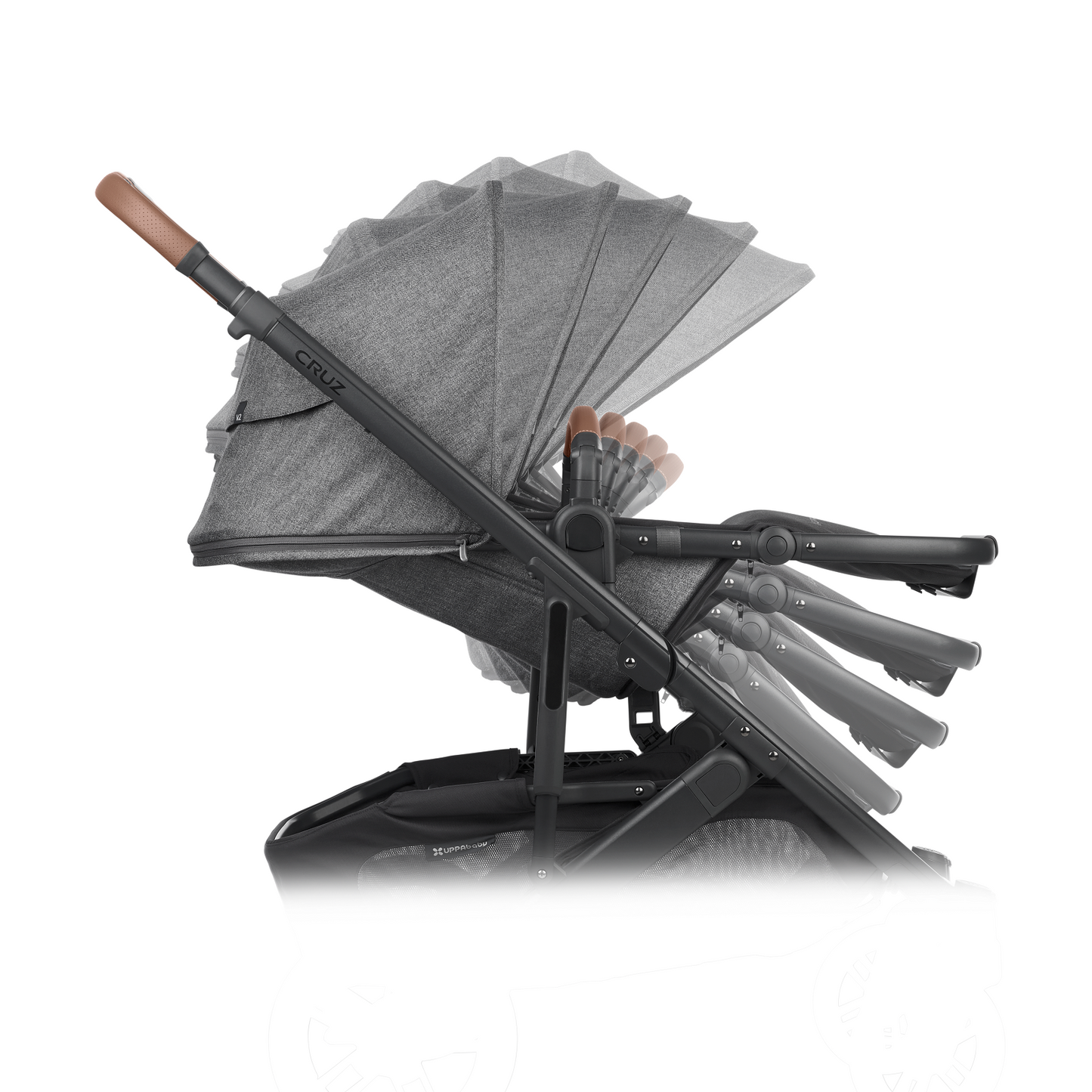 UPPAbaby Cruz V2 - GREYSON (Charcoal Melange Fabric + Carbon Frame + Chestnut Leather)