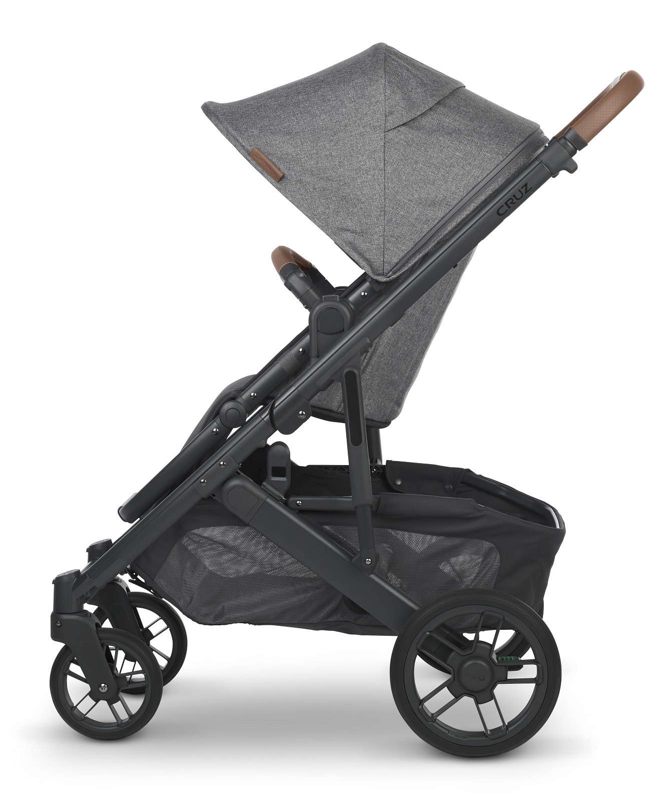 UPPAbaby Cruz V2 - GREYSON (Charcoal Melange Fabric + Carbon Frame + Chestnut Leather)