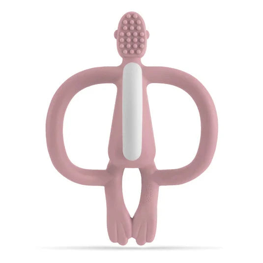 Matchstick Monkey Teething Toy and Gel Applicator - Dusty Pink