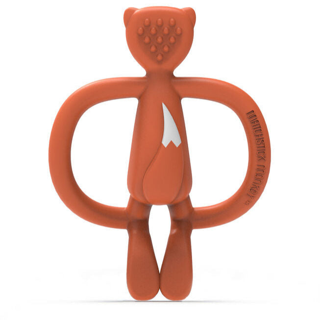 Brown Fox Silicone Teething toy in gift pack.