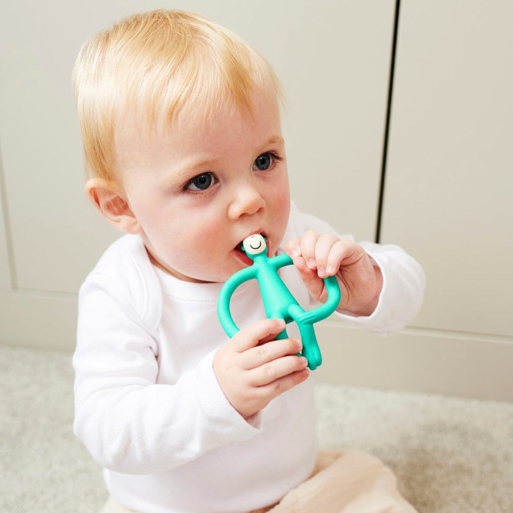 Bright Green Silicone Monkey Teething Toy
