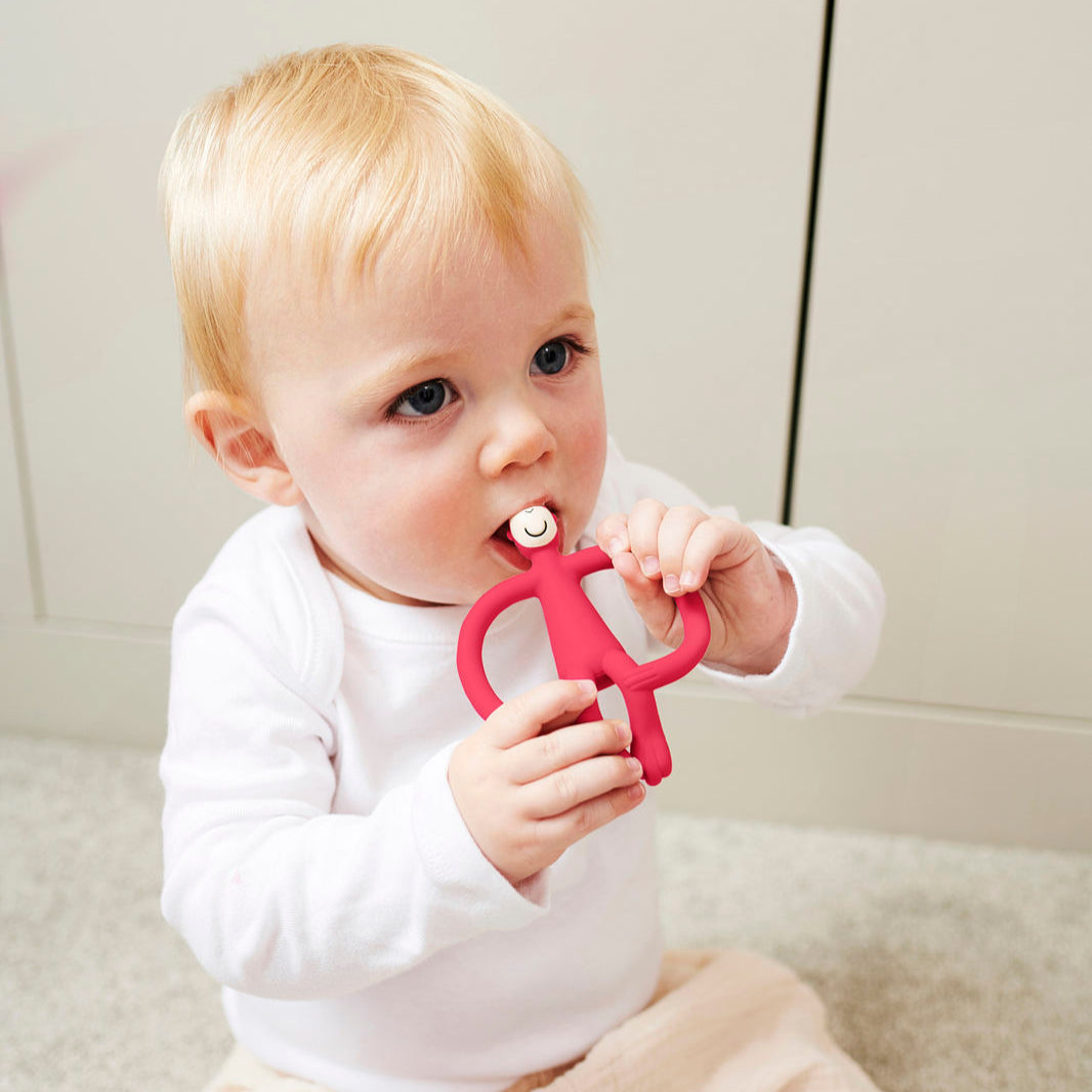 Rubin Red Silcone Monkey Teething Toy