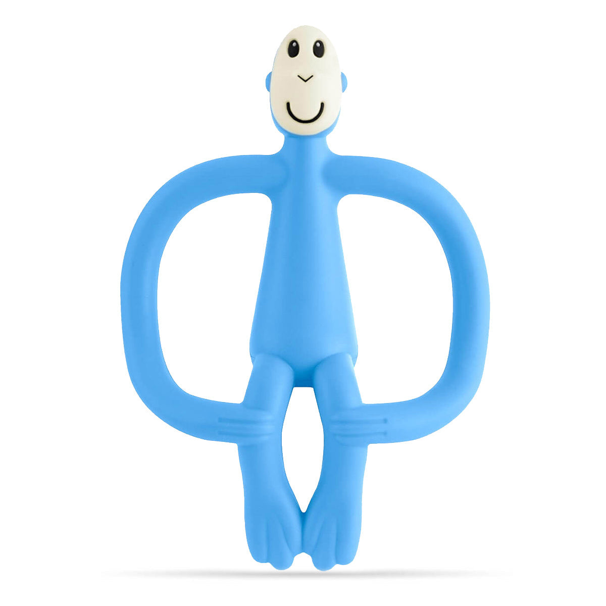 light blue silicone monkey teething toy