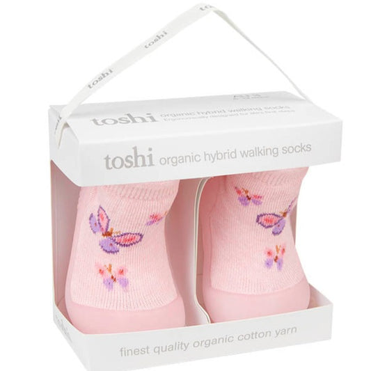 Toshi Organic Hybrid Walking Socks Jacquard Butterfly Bliss