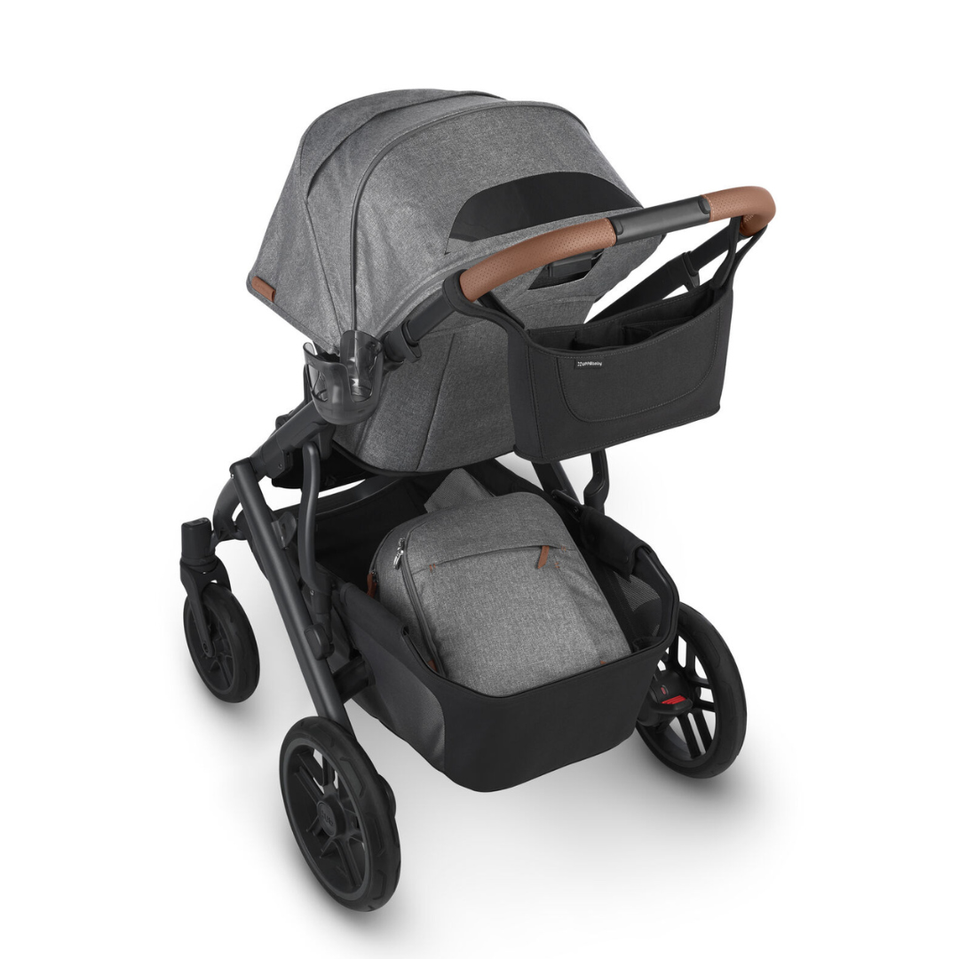 UPPAbaby Parent console for stroller on stroller.