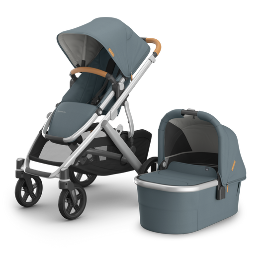 UPPAbaby  Vista V3 Stroller with Bassinet - Callum (Stone Blue/Silver)
