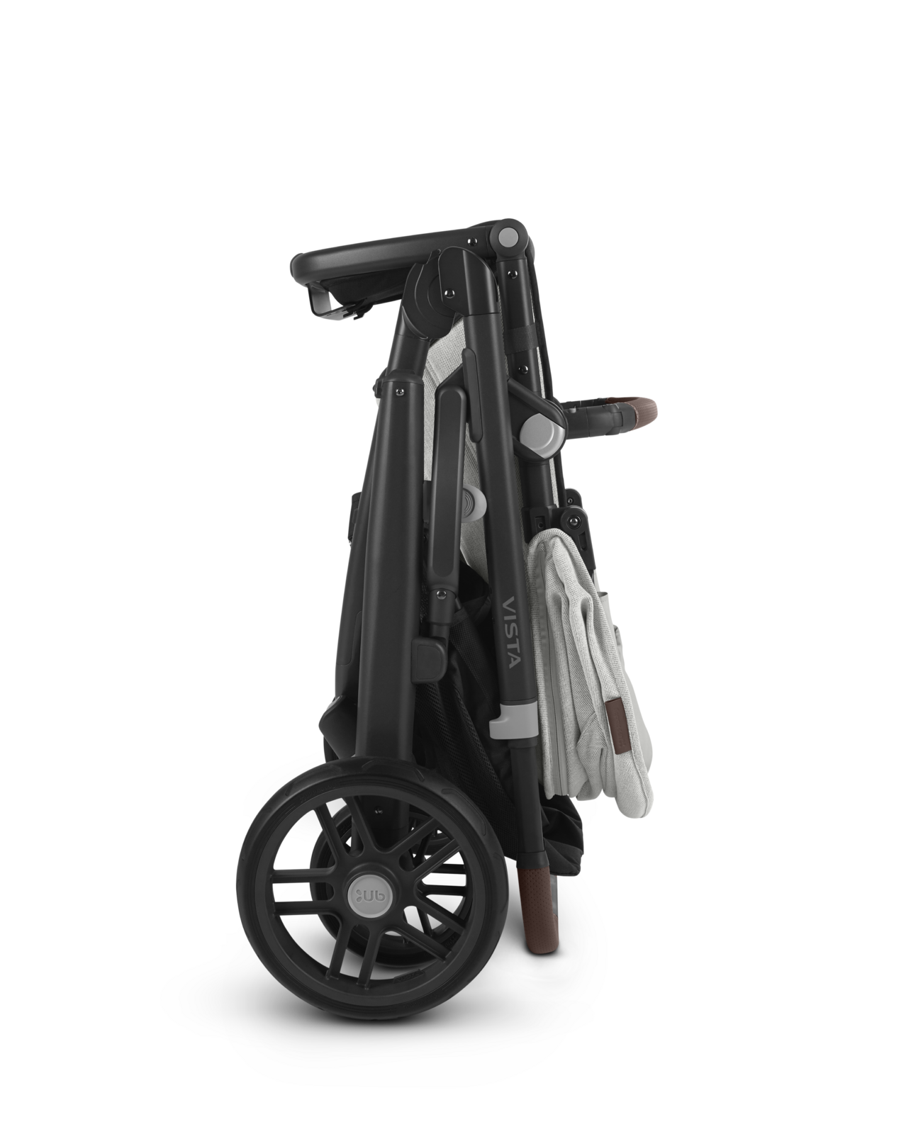 UPPAbaby Vista V2 Stroller with Bassinet- ANTHONY (White & Grey Chenille + Carbon Frame)