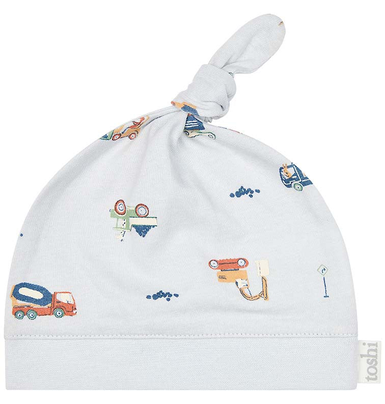 Toshi Baby Beanie Print Little Diggers