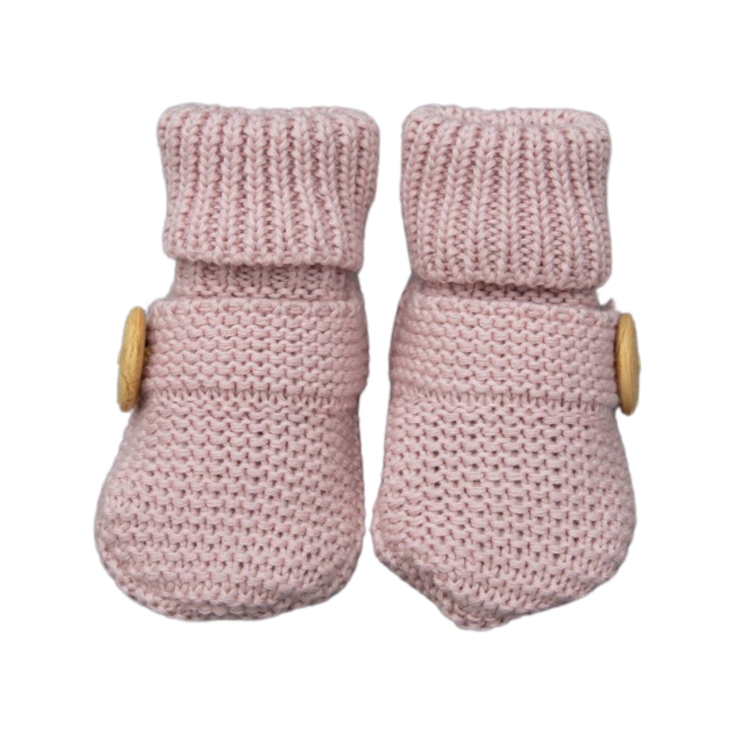 Korango Knitted Booties Button Bootie - Pink