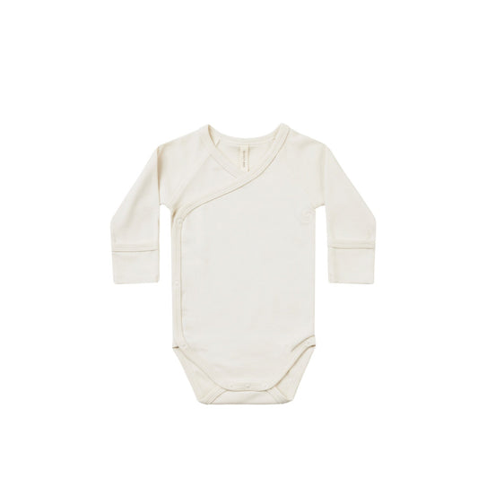 Quincy Mae Side Snap Body Suit - Ivory