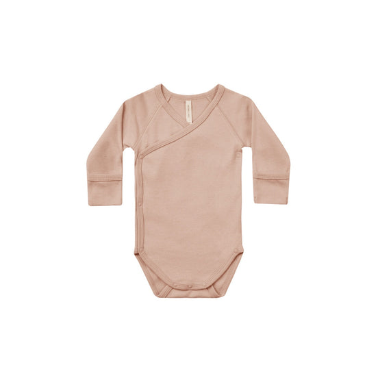 Quincy Mae Side Snap Body Suit - Blush