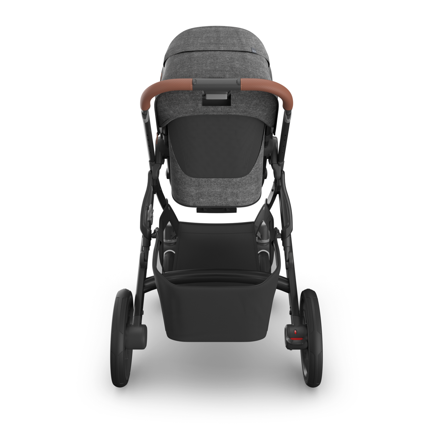 UPPAbaby Vista V3 Stroller with Bassinet - Greyson (Charcoal Melange + Carbon Frame + Saddle Leather