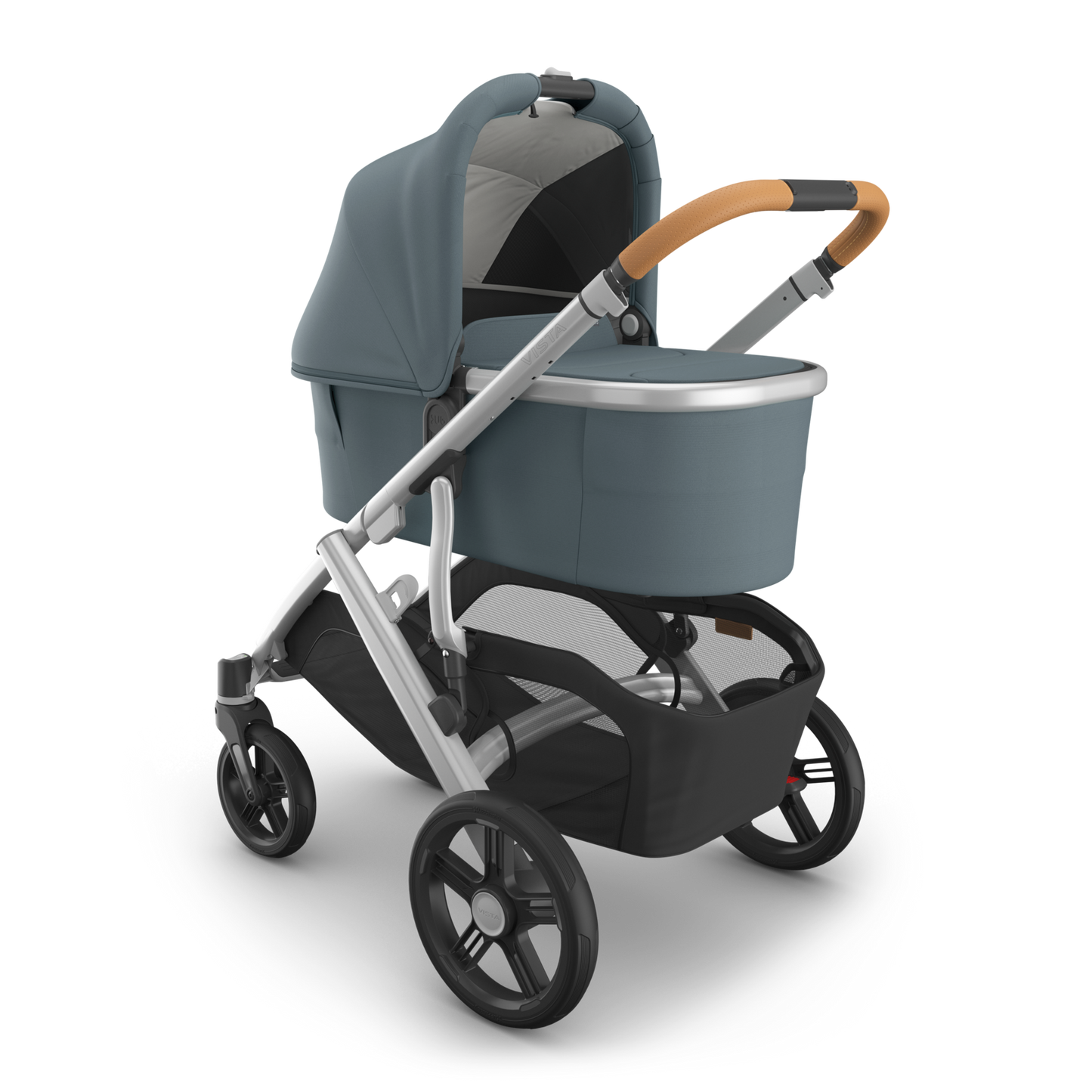 UPPAbaby  Vista V3 Stroller with Bassinet - Callum (Stone Blue + Silver Frame + Sand Leather)