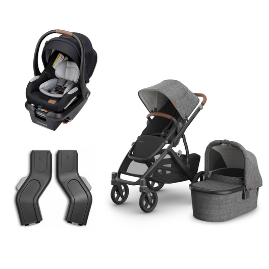 UPPAbaby Vista V3 Stroller, Maxi Cosi Mico Luxe + Capsule and Base Bundle