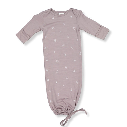 Little Flock of Horrors The Newcomer Baby Gown Taupe Nature