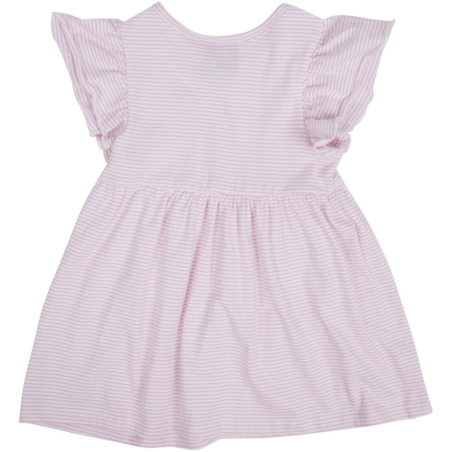 Animal Crackers Stripe Frill Dress Pink