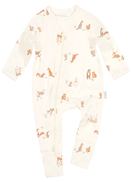 Toshi Onesie Long Sleeve Classic Enchanted Forest Feather