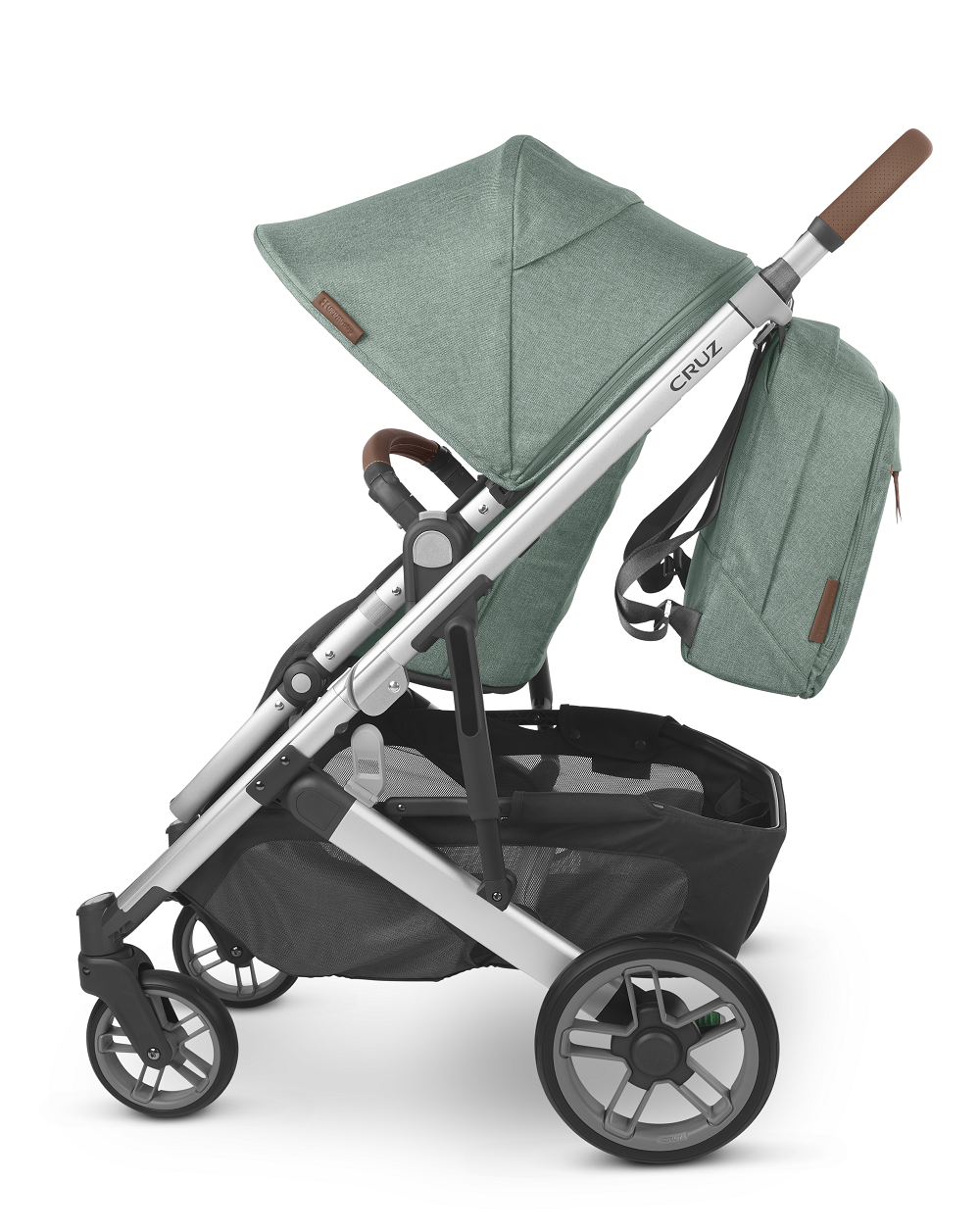 UPPAbaby Changing Backpack Emmett Gwen Green Melange Saddle Leather Hatch Baby Child