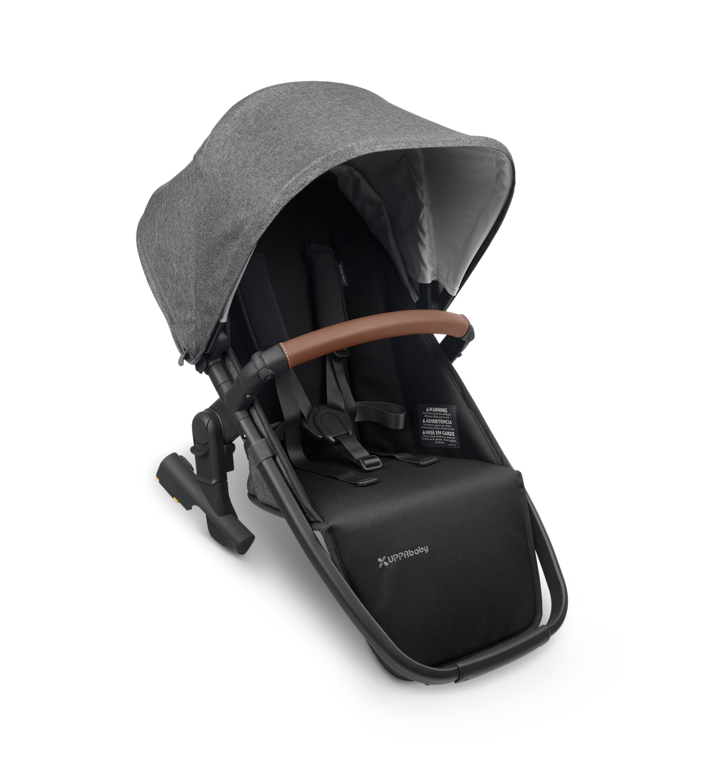 UPPAbaby VISTA V2 RumbleSeat - Charcoal Melange/Carbon Frame/ Saddle Leather (Greyson)