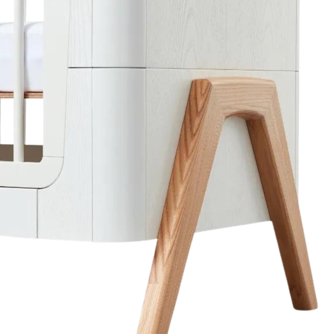 Gaia Hera Cot Bed Scandi White/Natural