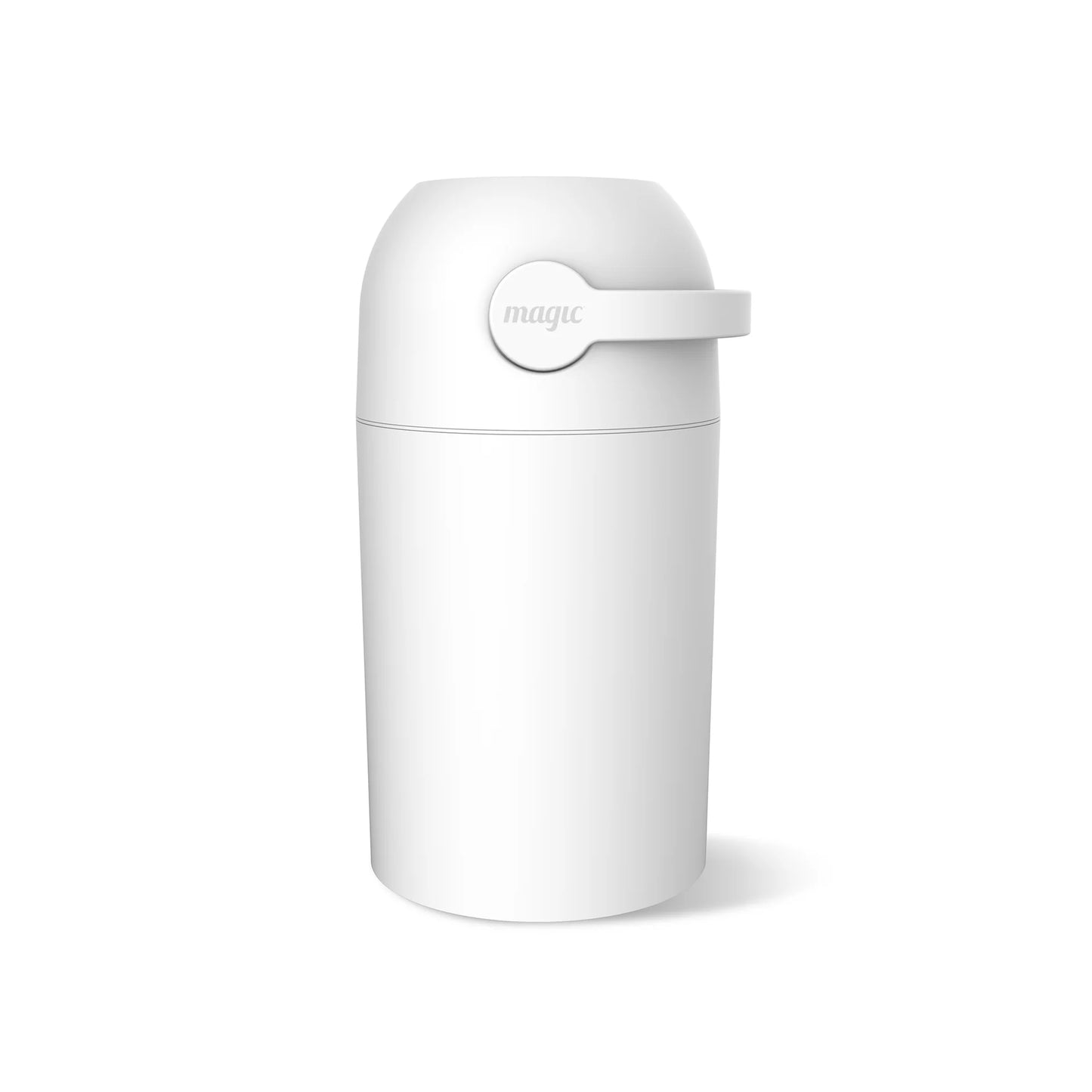 Magic Majestic Nappy Bin white on a white background