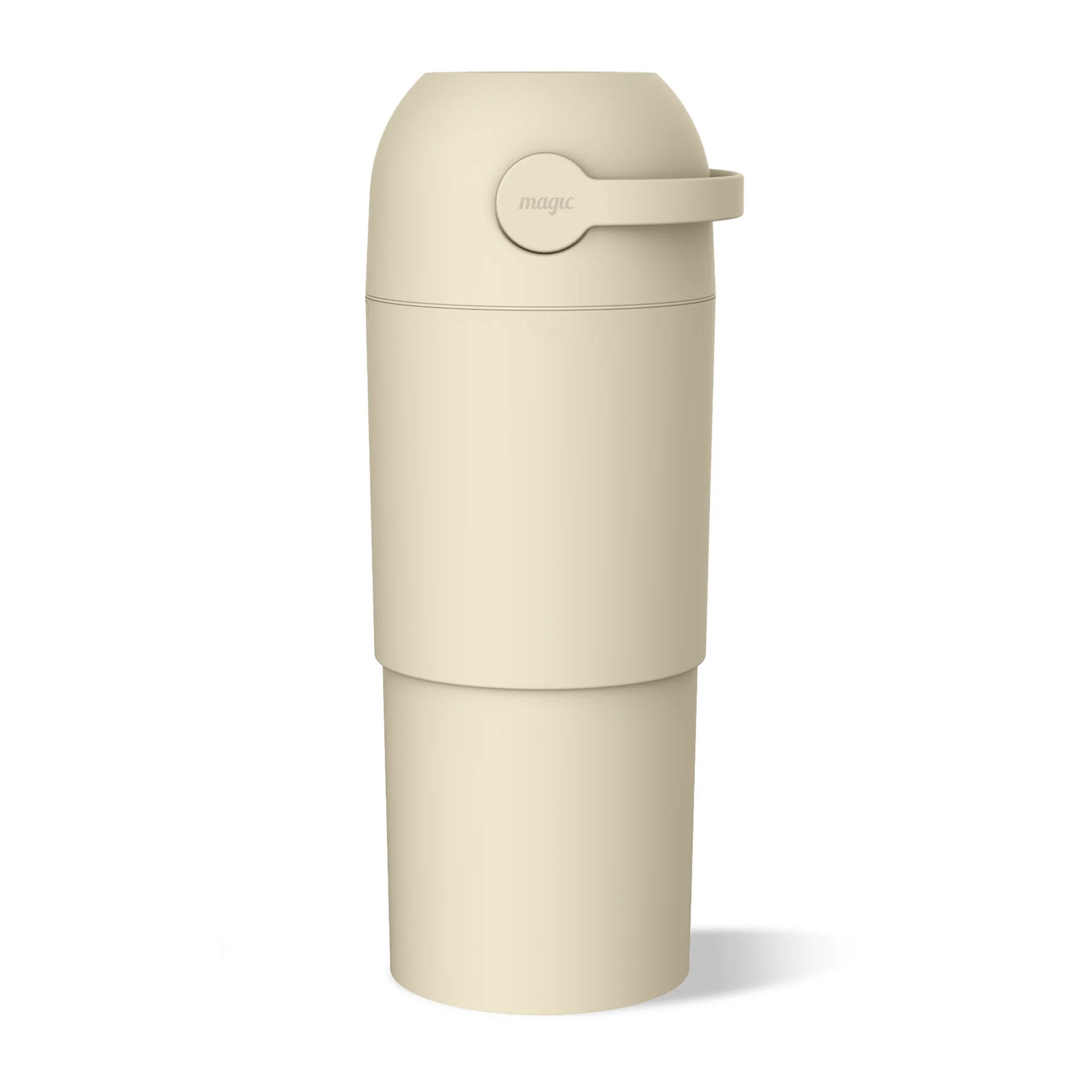 Magic Thoth L Telescopic Nappy Bin - Beige on a white background 