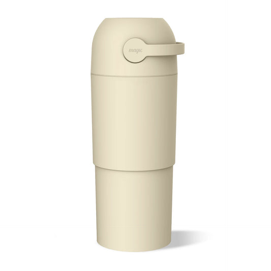 Magic Thoth L Telescopic Nappy Bin - Beige on a white background 