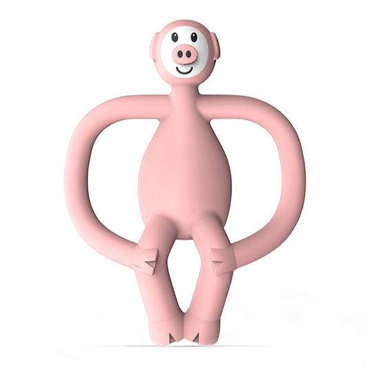 Pink Pig silicone teething toy 
