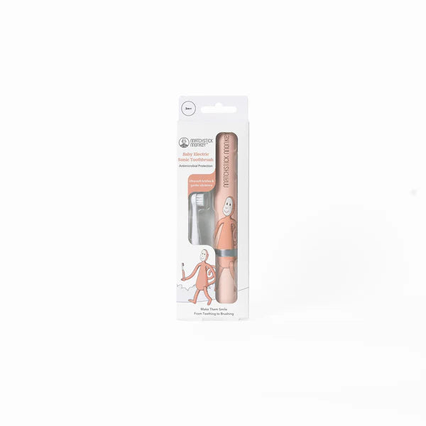 Matchstick Monkey Baby Sonic Toothbrush - Dusty Pink