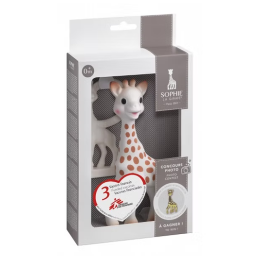Sophie la Girafe toy in its packaging with visible branding.