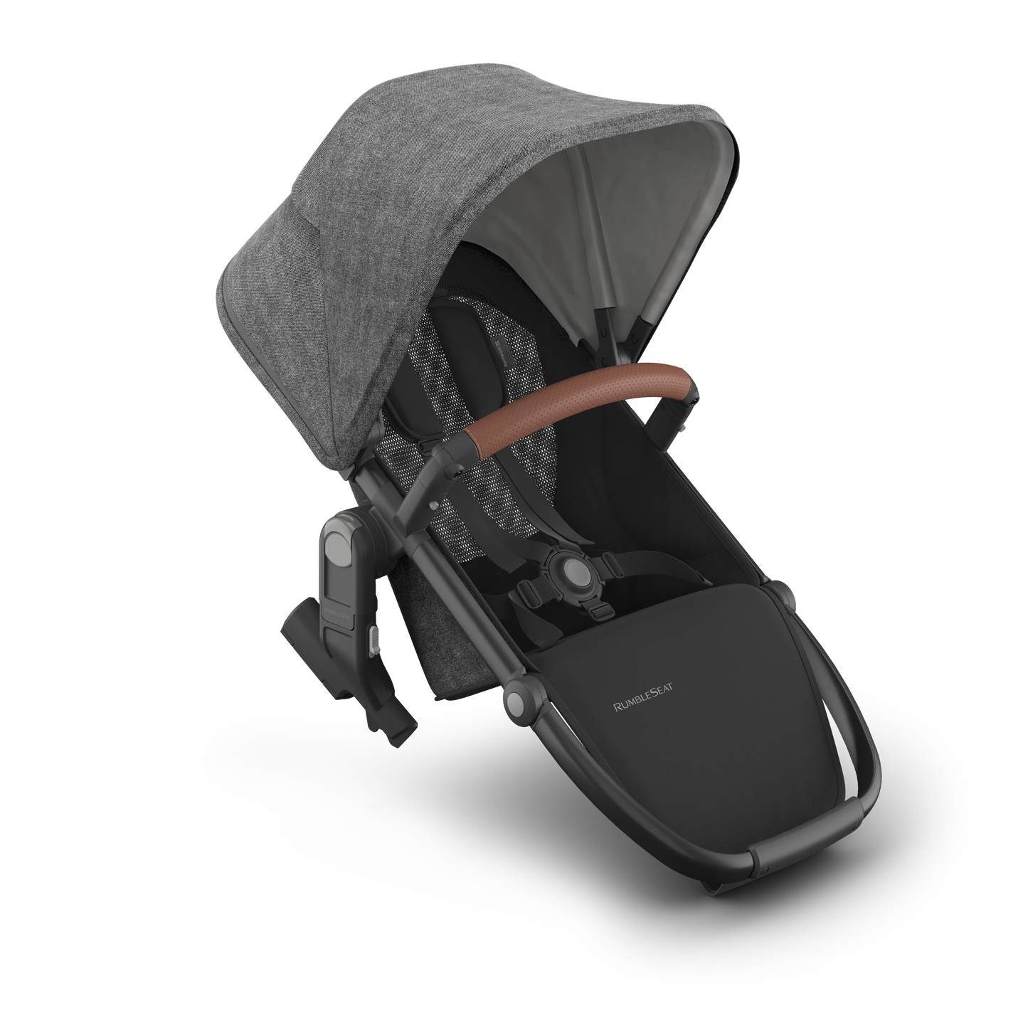 UPPAbaby VISTA V3 RumbleSeat - Charcoal Melange/Carbon Frame/ Saddle Leather (Greyson)