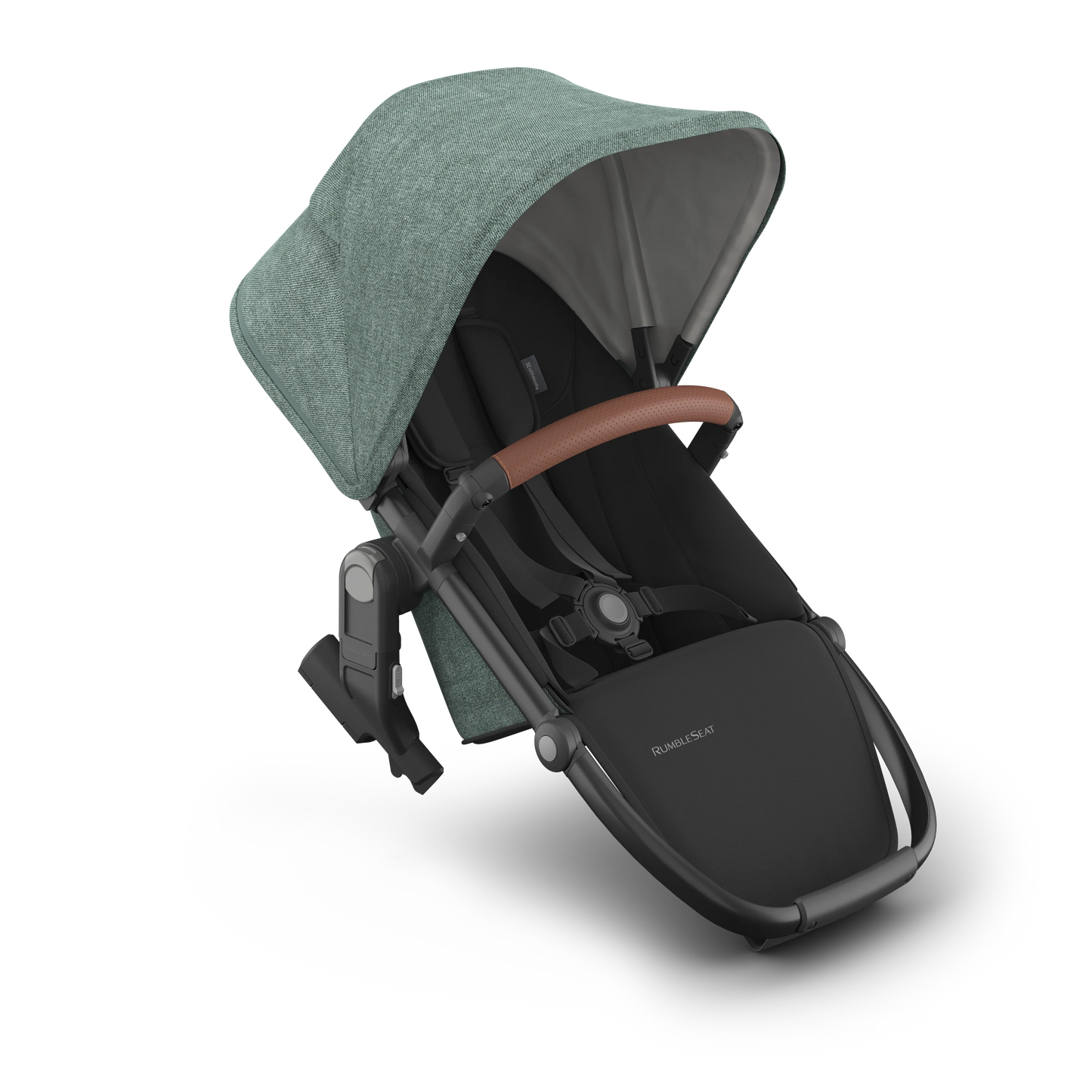 UPPAbaby VISTA V3 RumbleSeat - Green Melange/Carbon Frame/Saddle Leather (Gwen)