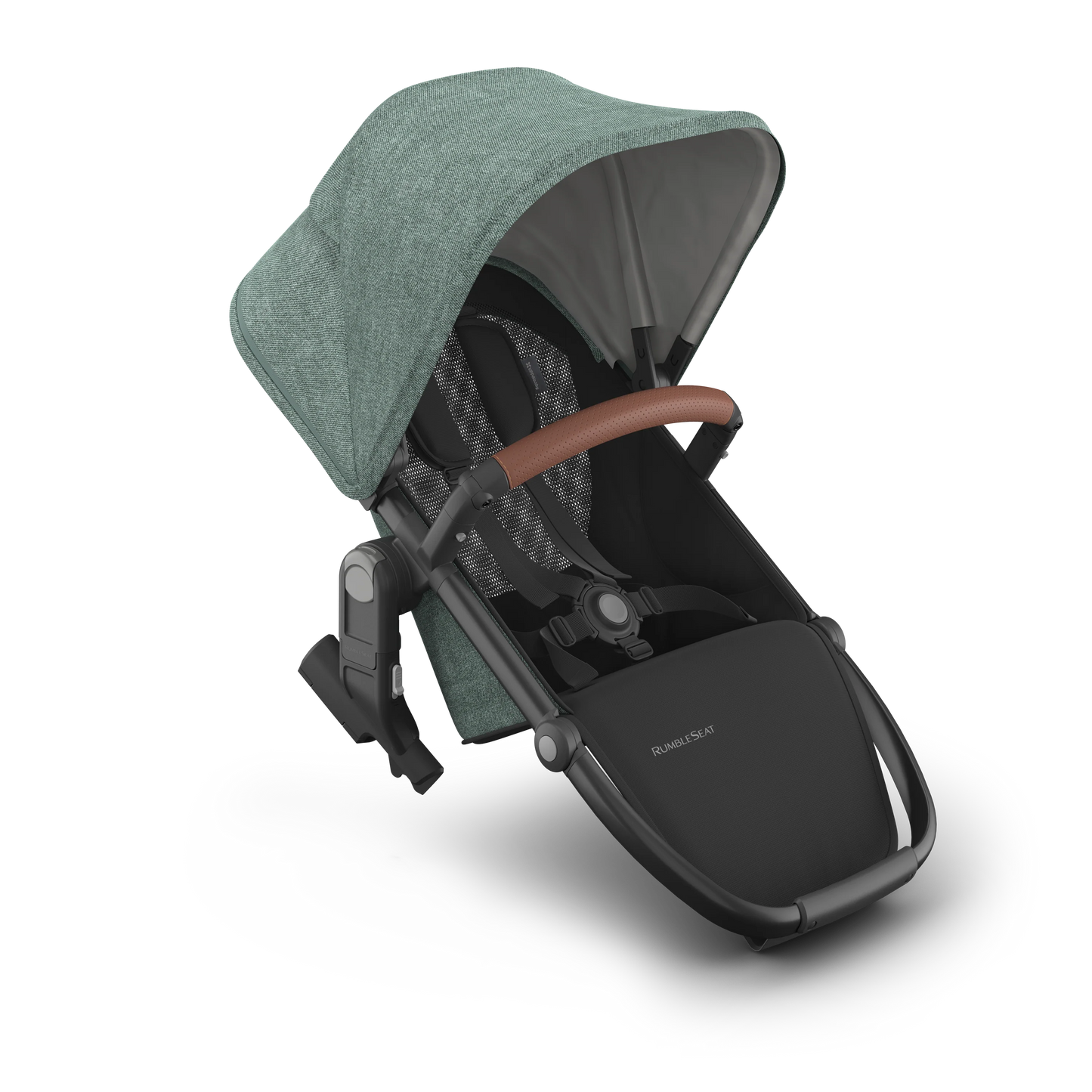 UPPAbaby VISTA V3 RumbleSeat - Green Melange/Carbon Frame/Saddle Leather (Gwen)