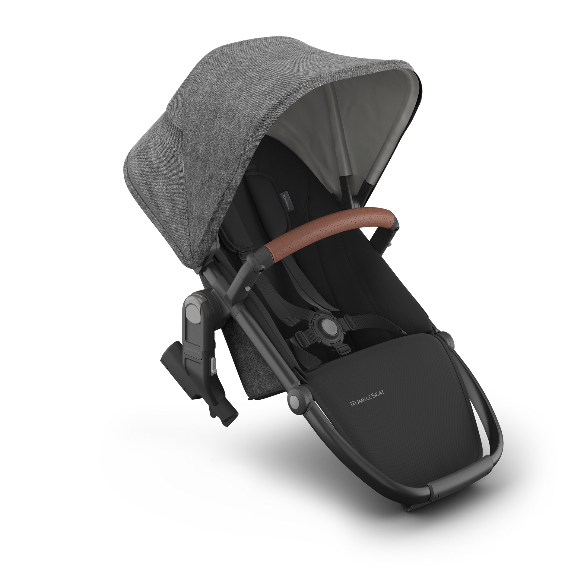 UPPAbaby Vista V3 Rumble Seat Second Seat in Greyson Grey with charcoal frame an chestnut leather 