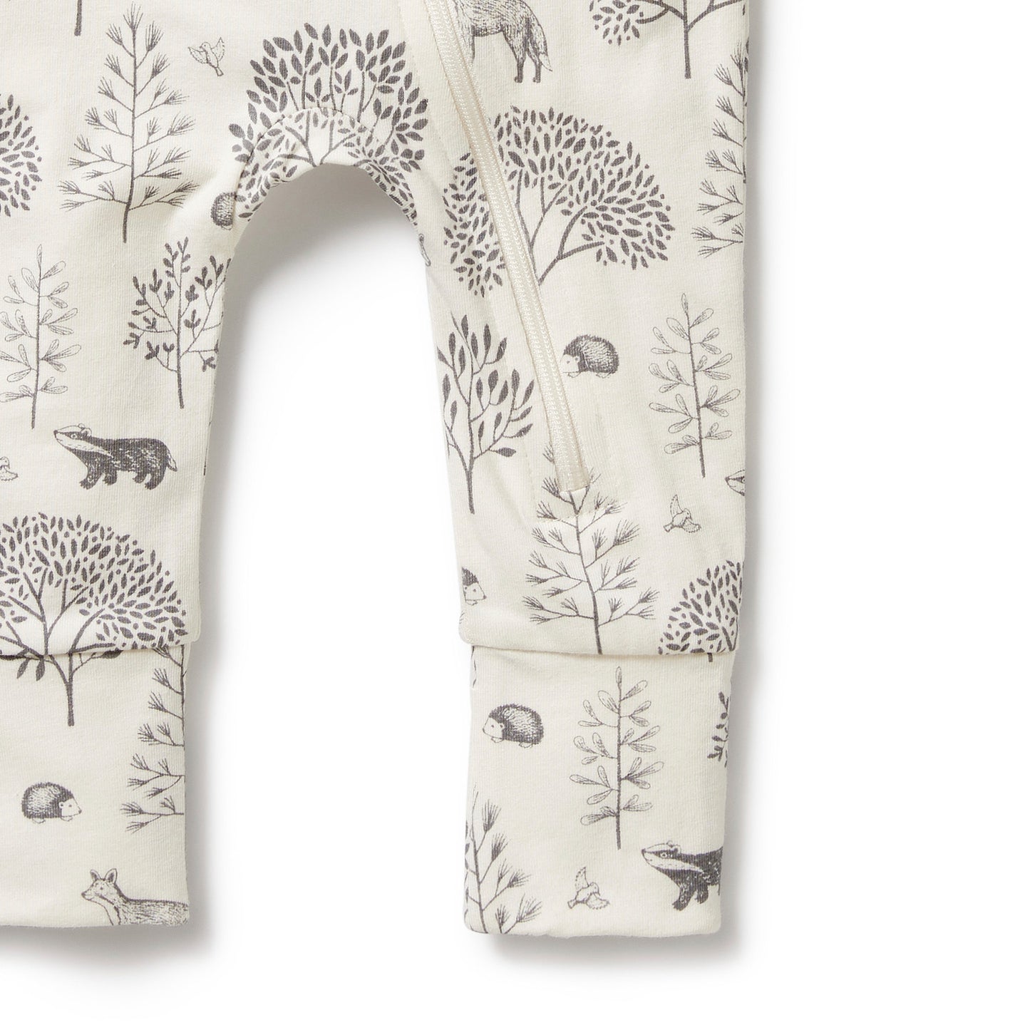 Wilson + Frenchy Woodland Organic Zipsuit With Feet