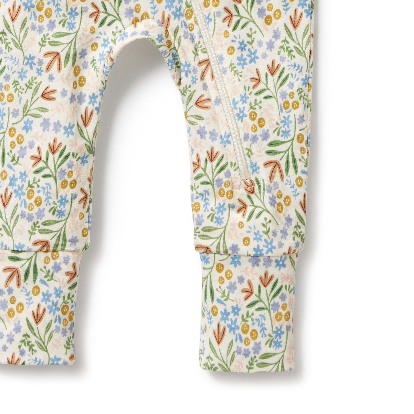 Wilson + Frenchy Tinker Floral Organic Zipsuit With Feet