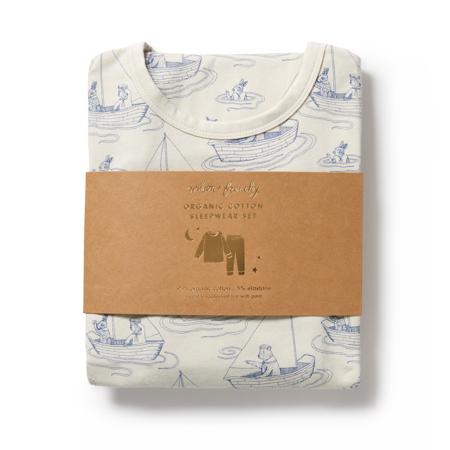 Wilson + Frenchy Sail Away Organic Long Sleeved Pyjamas