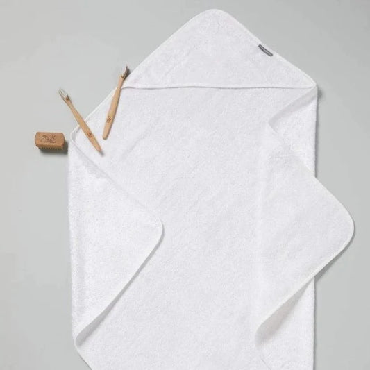 Little Bamboo Hooded Towel - White