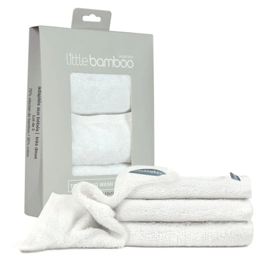 Little Bamboo  Toweling Washer - White