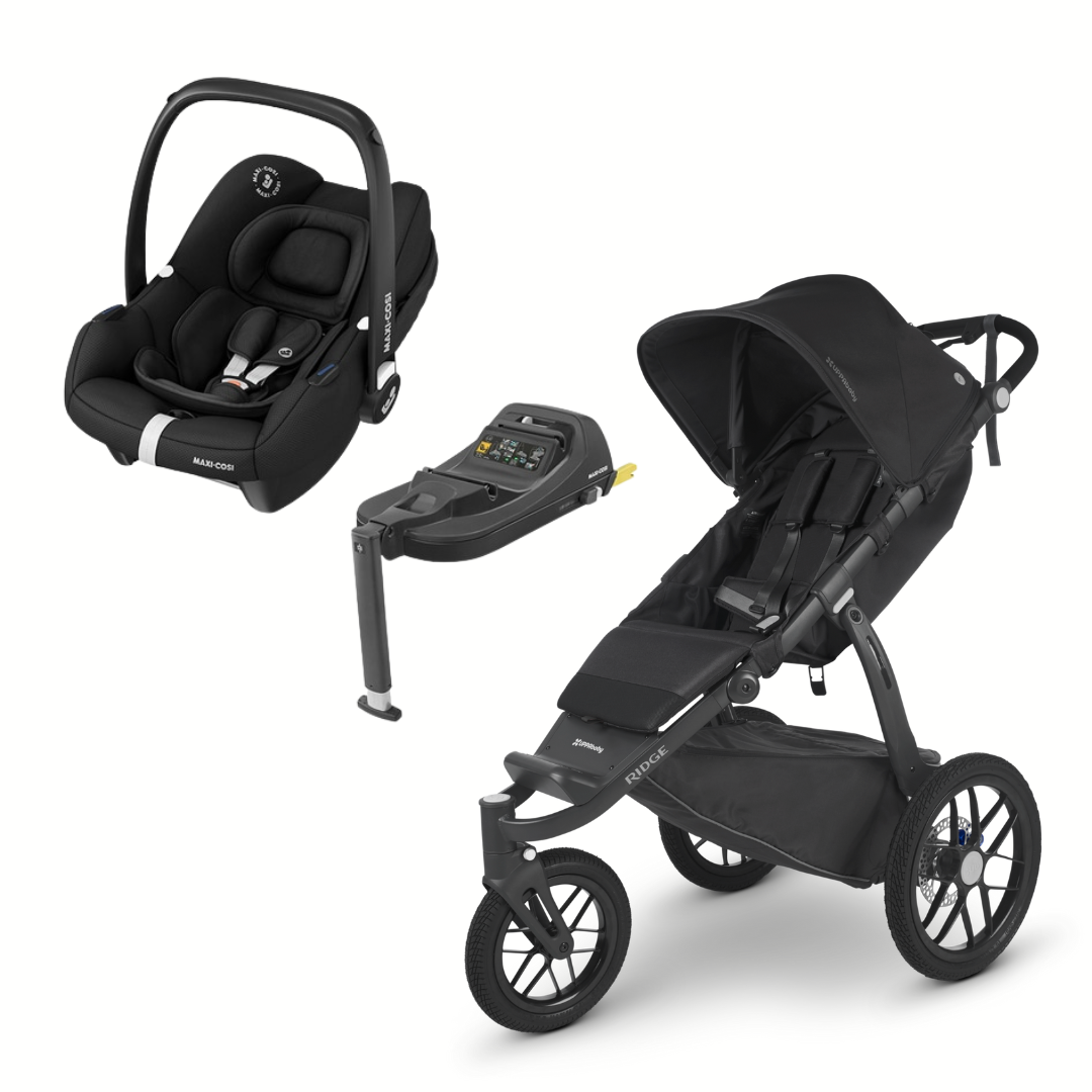 UPPAbaby RIDGE, Maxi Cosi Mico Luxe+ Capsule and Base Bundle