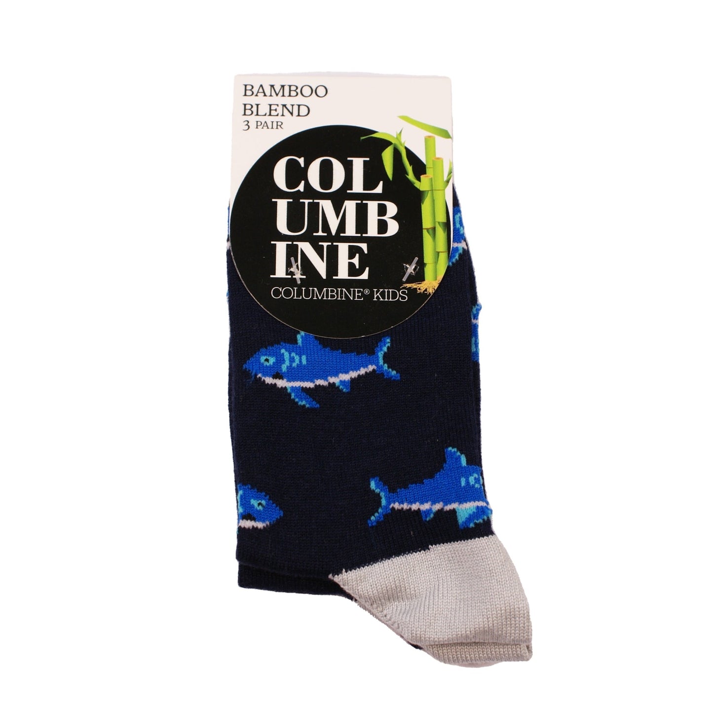 Columbine Sharks In The Water 3 Pair Pack Grey/Navy