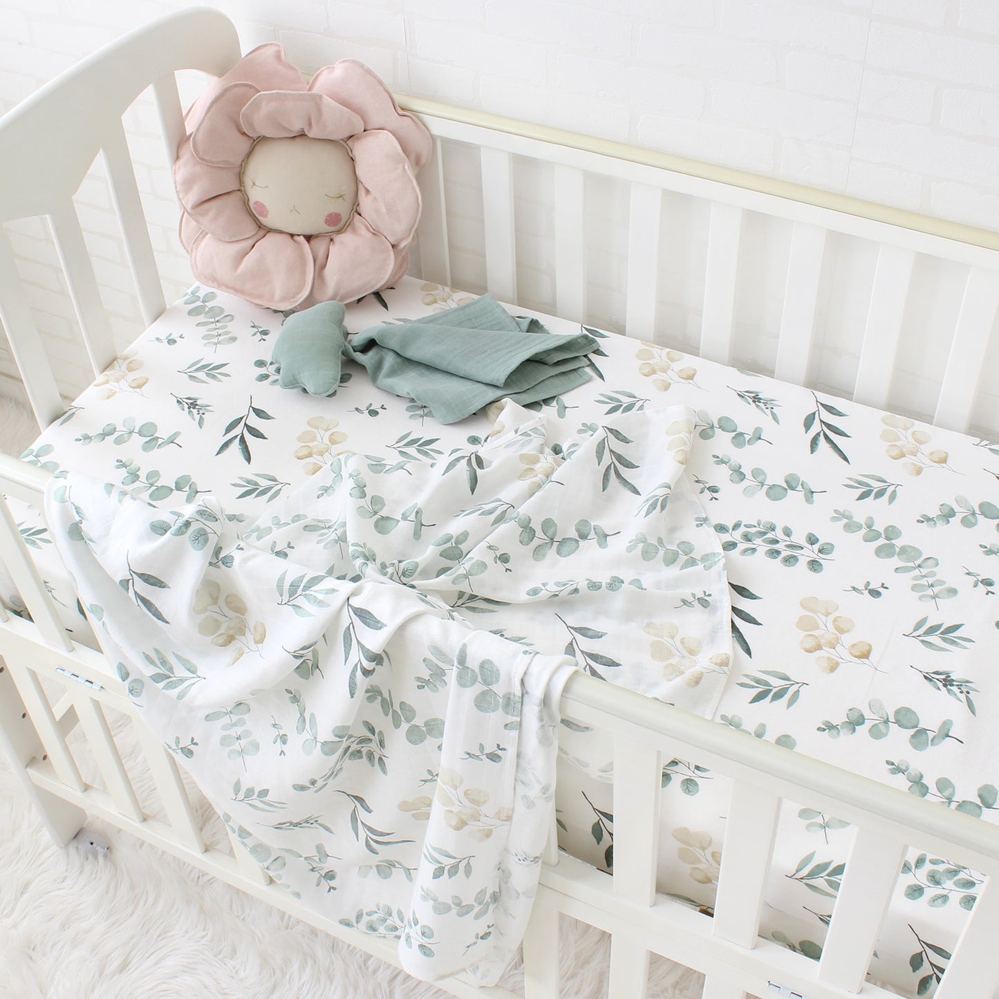 Hatch Bamboo and Muslin Cot Fitted Sheet